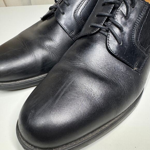 Florsheim Mens Midtown Plain Toe Wingtip Dress Shoes 12135-001 Black Size 10 D - Picture 7 of 10